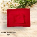 Red Hijab And Niqab Set