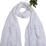 White Elemantary Crimps Hijab