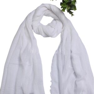White Elemantary Crimps Hijab
