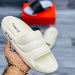 Balmain Slides White Classic For Mens