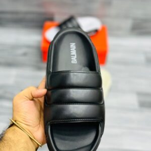 Balmain Slides Black Classic For Mens