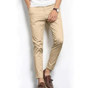 Beige Cotton Chinos