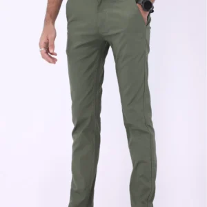 Matte Green Cotton Chinos