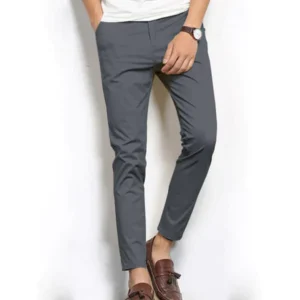 Grey Cotton Chinos