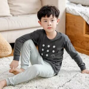 Grey Dot Printed Kids Wear