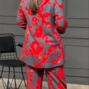 Stylish lava Print 2 Pcs Co-Ord Sets - XL