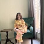 Mustard Abstract Premium 2 Pcs Co-Ord Set for Women
