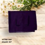 Dark Purple Hijab And Naqab Set