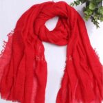 Red Elemantary Crimps Hijab