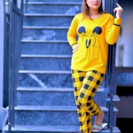 Yellow Mickey Women NightSuit