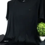 Dry Fit Crew Neck Black Tee