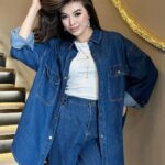 Stylish Denim 2 Pcs Co-Ord Set